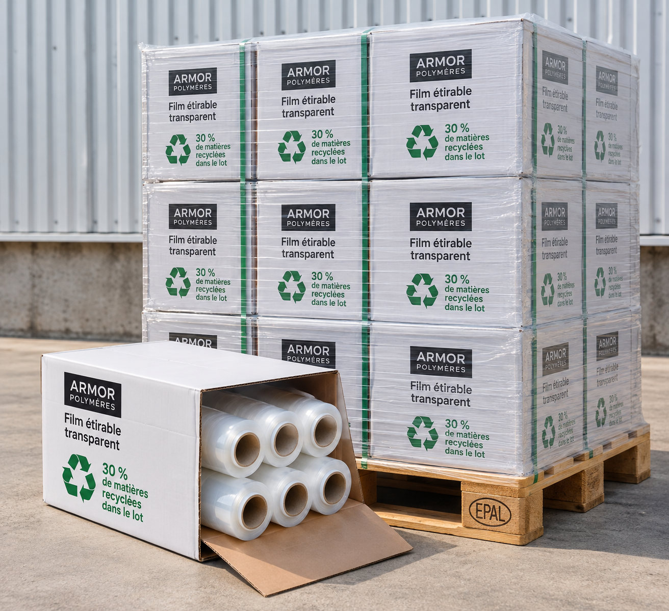 Films étirables recyclés Armor Polymères, 30% de matières recyclées